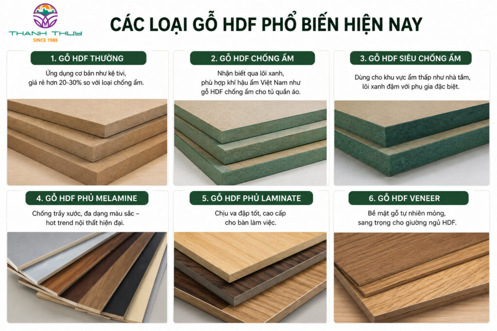 Các Loại Gỗ HDF Phổ Biến Hiện Nay