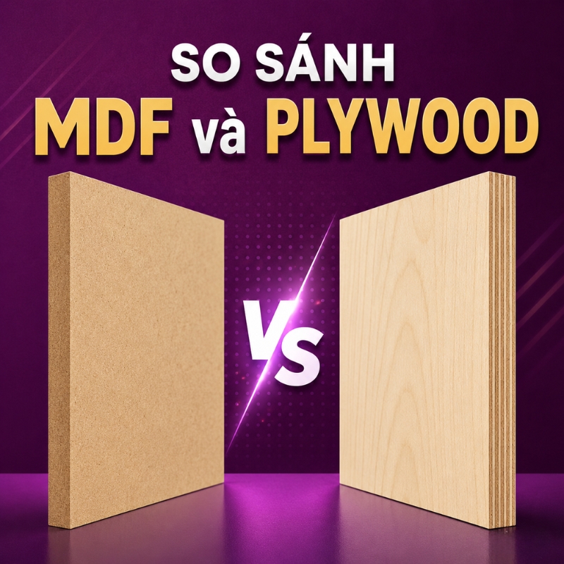 MDF và Plywood - So sánh chi tiết cho nội thất gia đình năm 2026