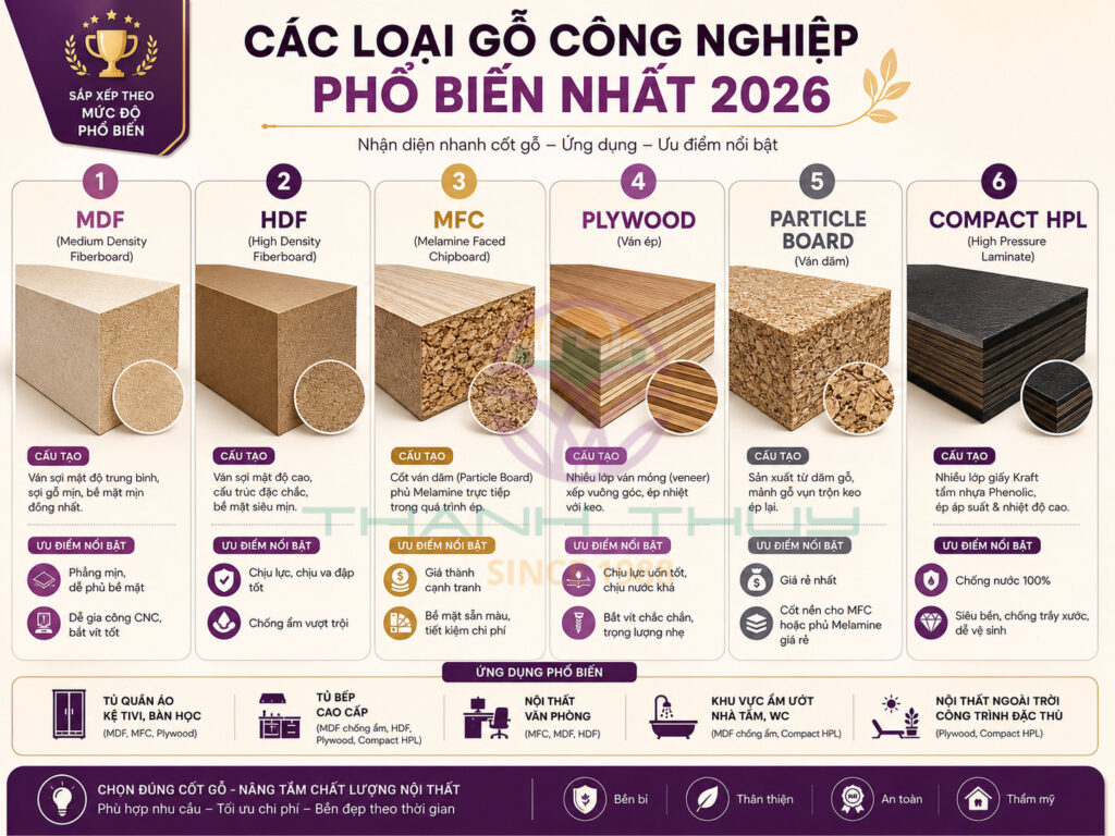 Các loại gỗ công nghiệp