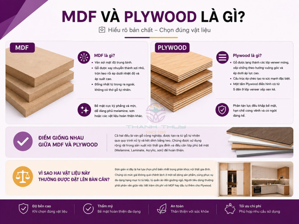 MDF và Plywood