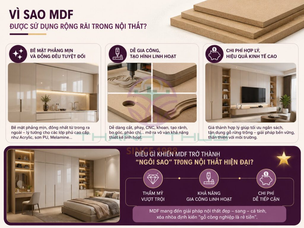 Ứng dụng Ván MDF trong nội thất