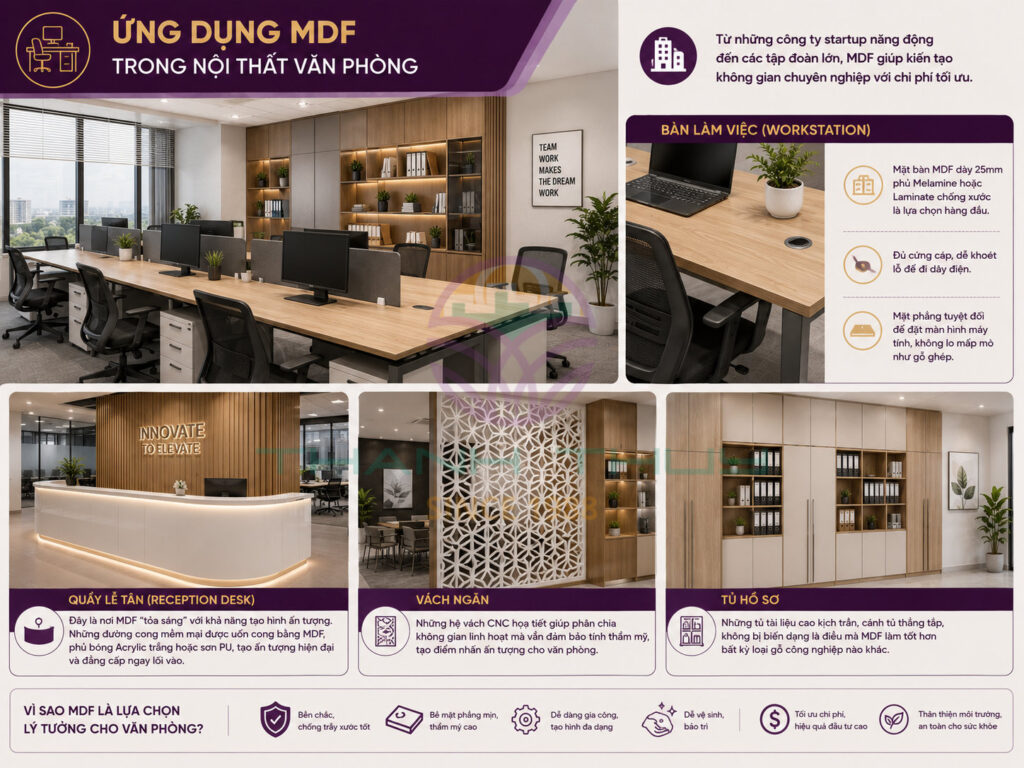 Ứng dụng Ván MDF trong nội thất